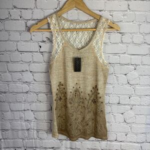 Miss Me Crochet Knit Tank NWT Size Small